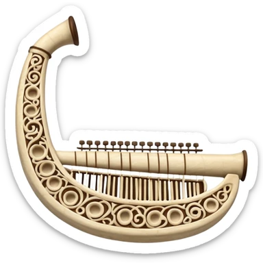prehistoric musical instrument sticker