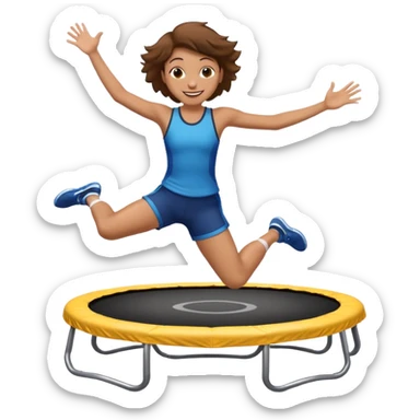 Human Jump Trampoline "Jump Off" sticker
