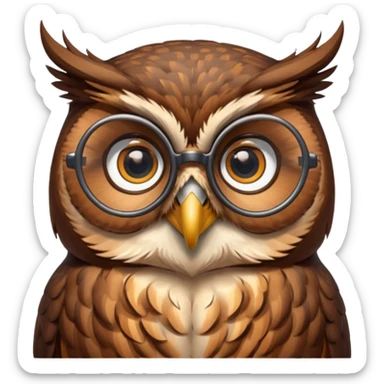 buho erudito  sticker