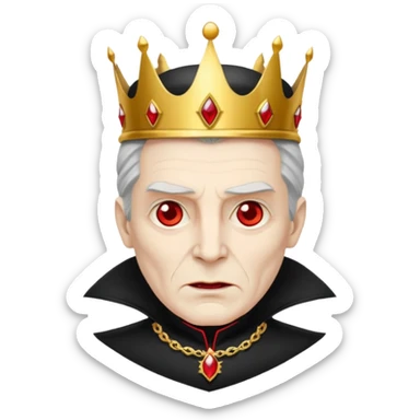 Vampire King, Elder vampire in royal black coat, wearing a crown, red eyes.
 sticker