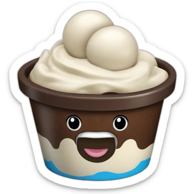 Ben & Jerrys ice cream pint sticker