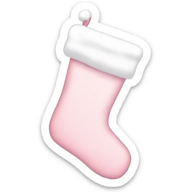 Three light pink Christmas stockings  sticker