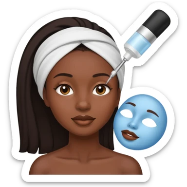 Femme noire soin du visage sticker