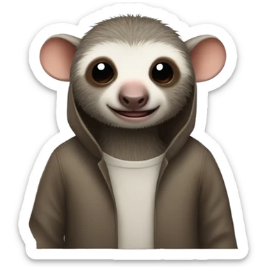 Rat sloth emoji  sticker