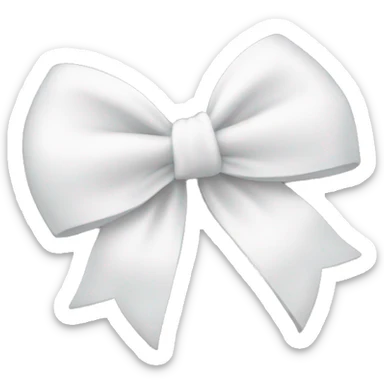 cute white bow sticker