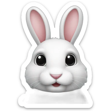 Lapin avec des taches noir autour des yeux  sticker