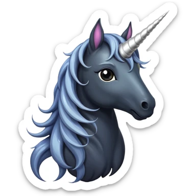 Dark mythical unicorn sticker