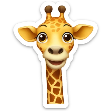 a smiling giraffe sticker