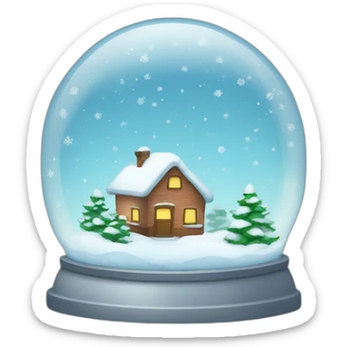 Snow globe sticker