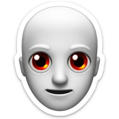 Emoji with bloodshot eyes sticker