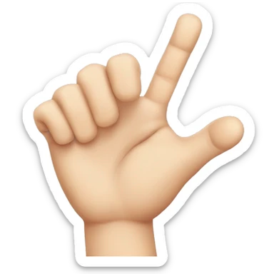 A hand with thumb and pointer finger touching and other three figures outwards sticker