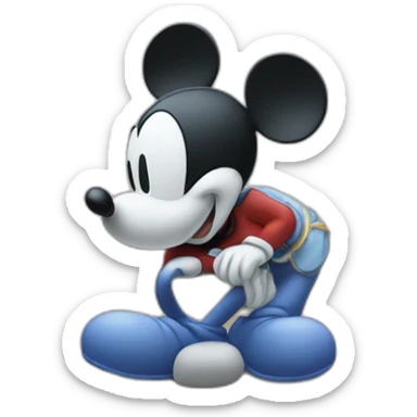 Mickey qui fait un doigt d'honneur sticker