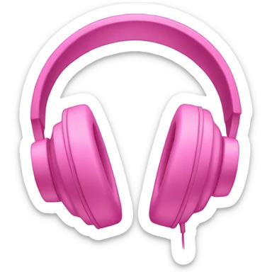 Pink headphones sticker
