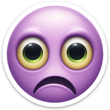 a one eye monster sad and crying sticker