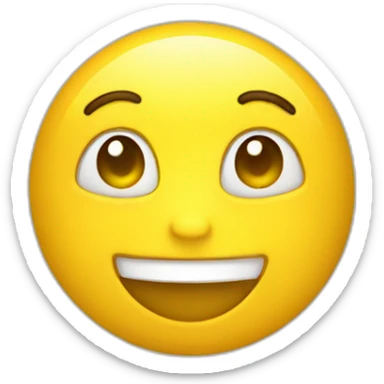 yellow very very slight smile sticker