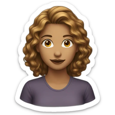 wavy-hair-young-adult-female sticker