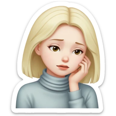 girl dead covering her neck  sticker