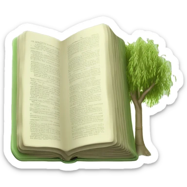 Light Sage green holy Bible with willow tree  sticker