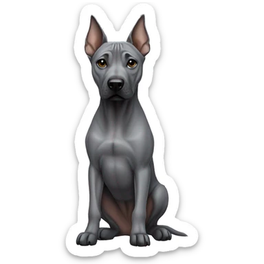 Dog gray Thai Ridgeback full body sticker