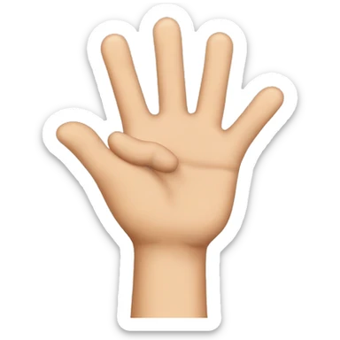 person holding hand up to say "stop" not friendly sticker