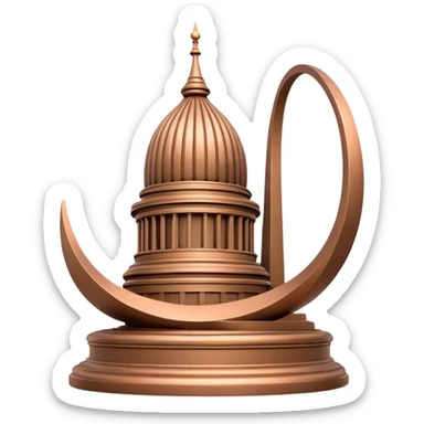 Cinematic Realistic Monas Landmark Emoji, depicted as the iconic National Monument rendered with crisp architectural detail and dynamic, urban lighting. sticker