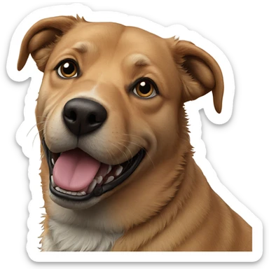 realistic dog portrait close up sticker