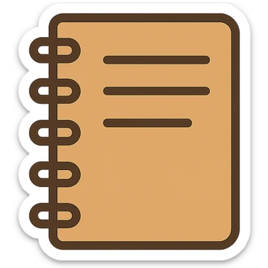 notebook icon in a general style sticker