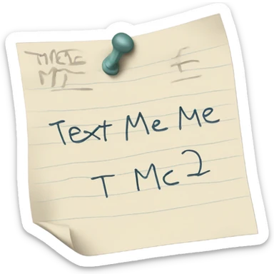 Note saying text me  sticker