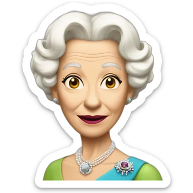 The queen with lazer eyes sticker