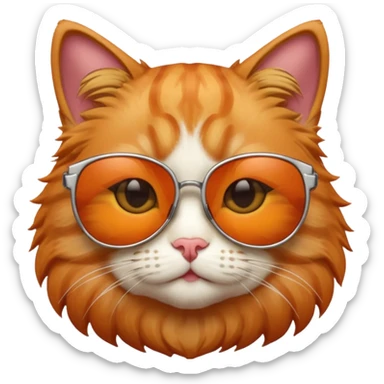 Cat with sunglasses sticker
