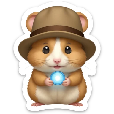 hat-wearing hamster sticker