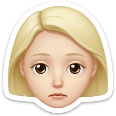 Tired bored face sticker