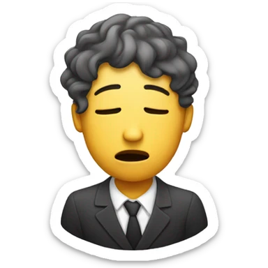 emoji tired with sung circles  sticker