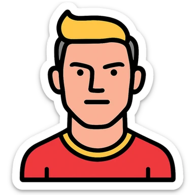 Cristiano Ronaldo as a simple modern icon, clean lines, minimal details, easily recognizable sticker