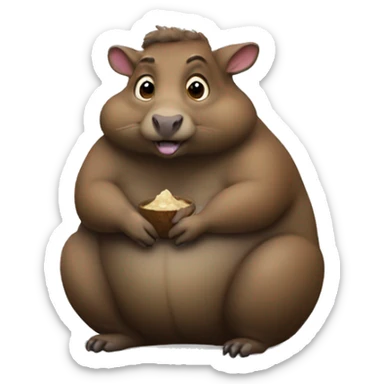fat water buffalo squirrel sticker