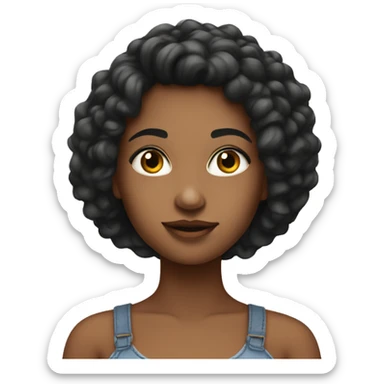 Pretty girl wearing crop top sticker