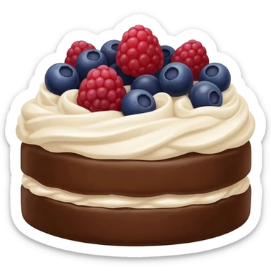 Chocolate cake with mascarpone cream sticker