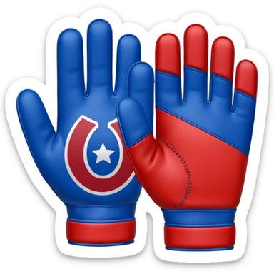 Hand glove one finger american football in blue (#00A3E0) and red (#F9423A)  sticker