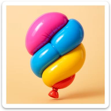 colorful balloon in a playful style sticker