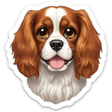 tricolour cavalier king Charles spaniel sticker