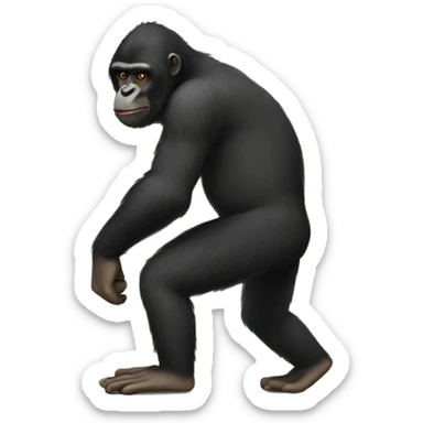 Gorrilla with monkey legs sticker