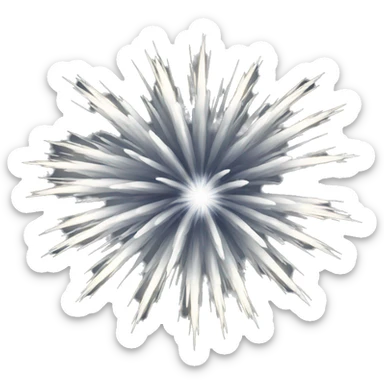 Silver fireworks sticker