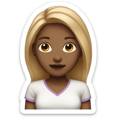 regular girl with light skin and light brown hair sticker
