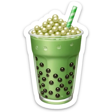 Mint  boba sticker