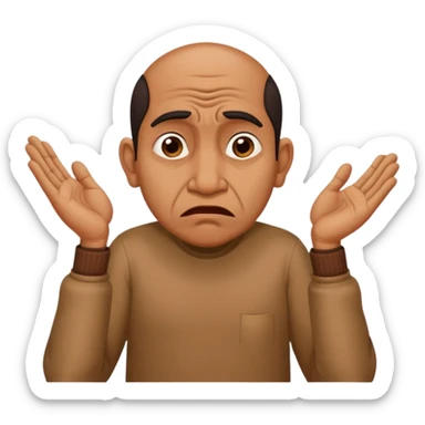 A caricature-style sticker of an Indian man facepalming with frustration but still looking humorous. Add text: ‘Seriously??’ sticker