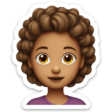 niña con rulos pelo rojo  sticker