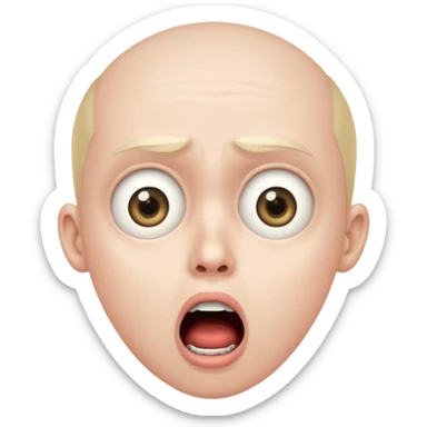 Shocked face sticker