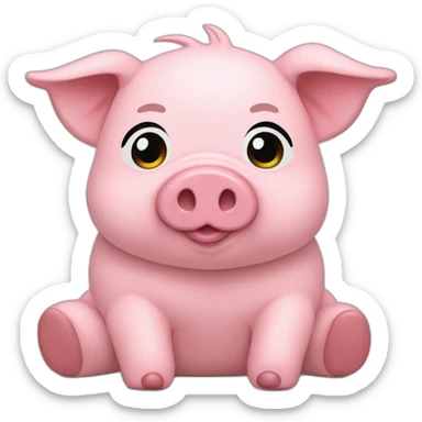Ty-tulip-stuffed-pig-toy-slouching-sitting-plush-fluffy sticker