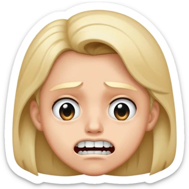 Super idol with a worried face but the upper teeth is sticking out and the background is pitch black and super idol is a staticky type of image sticker