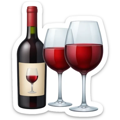 A bottle of wine sticker